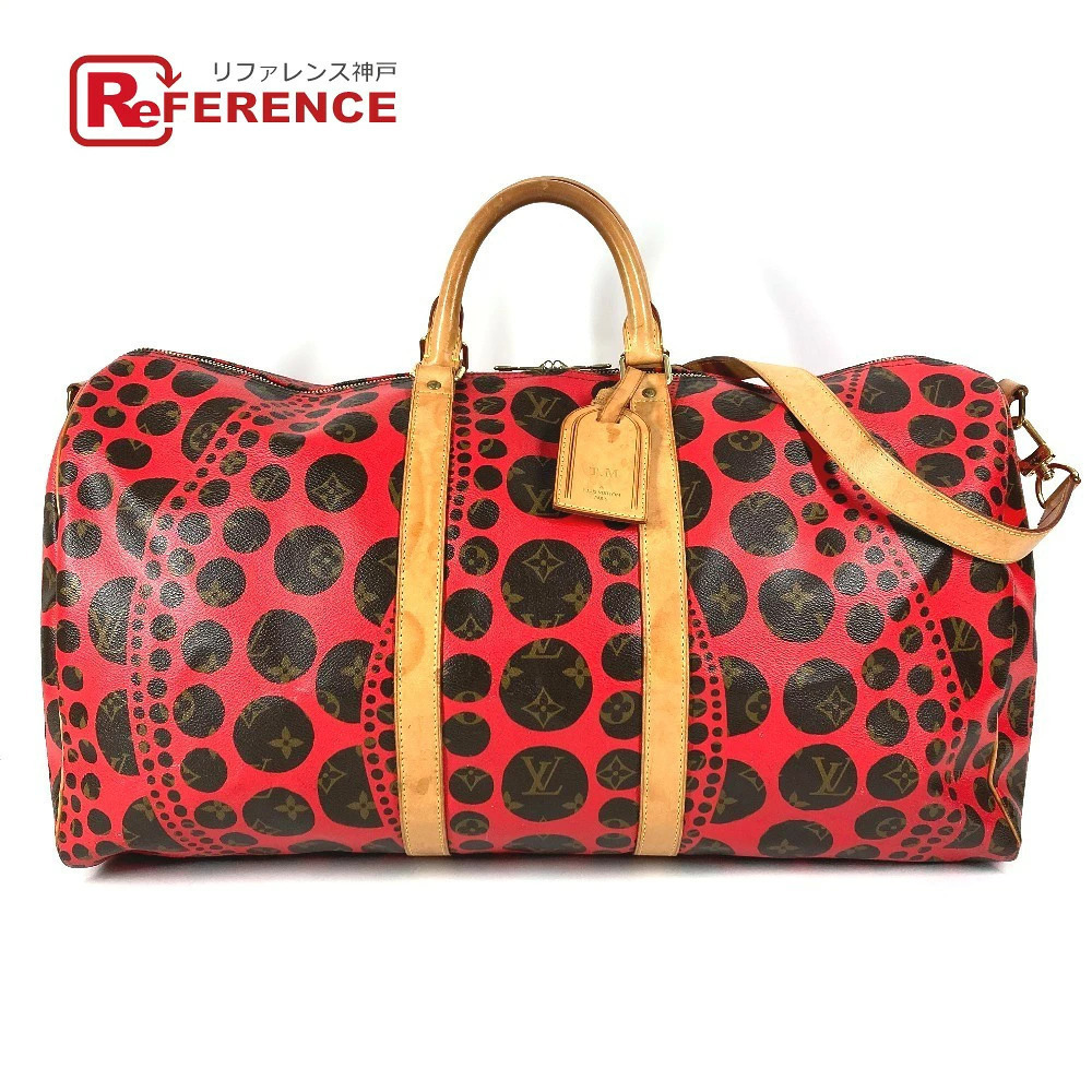 Louis Vuitton Monogram Pumpkin Dot LV YK Keepall Bandouliere Travel Bag Shoulder